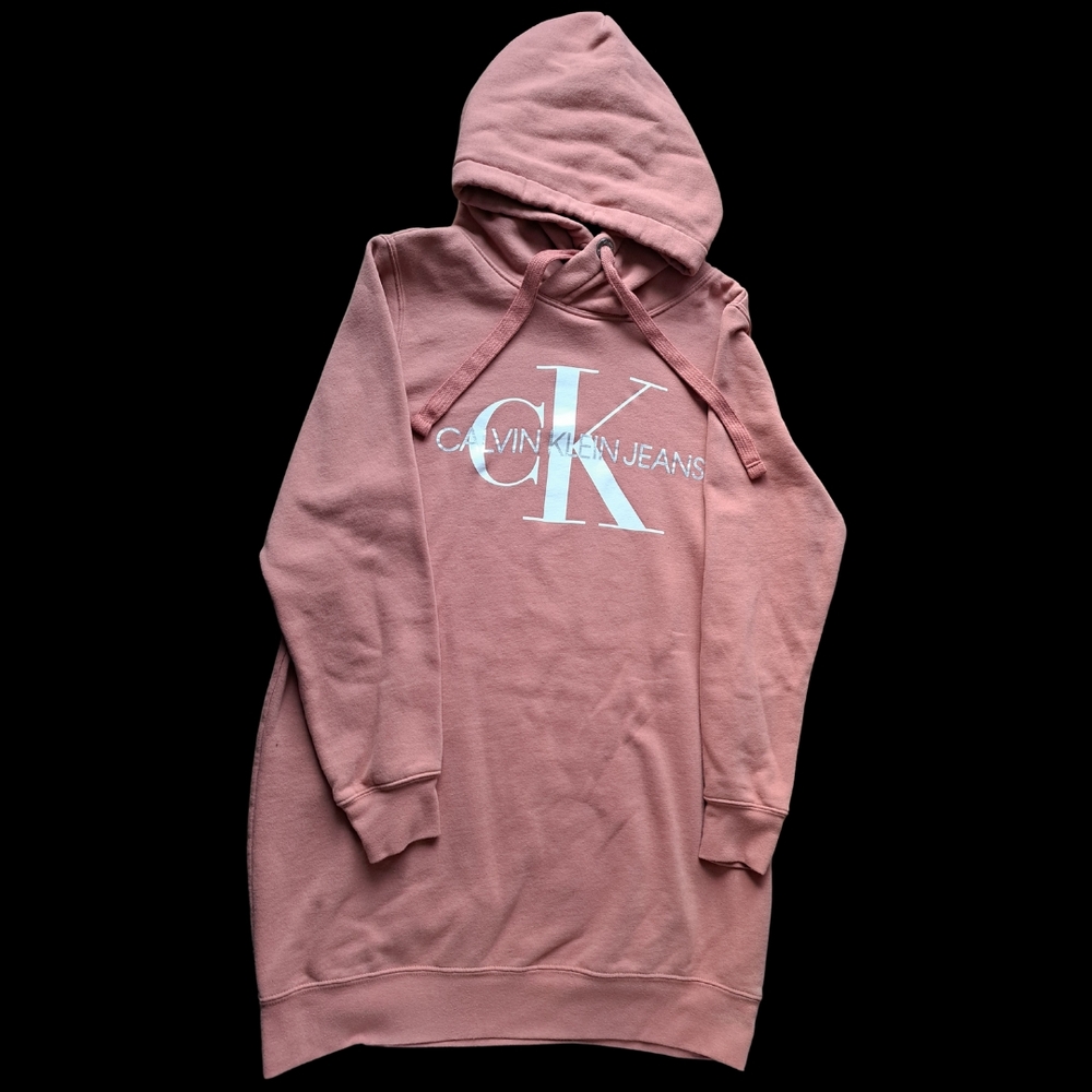 🛍 CALVIN KLEIN Dark Peach Hoodie Dress, M